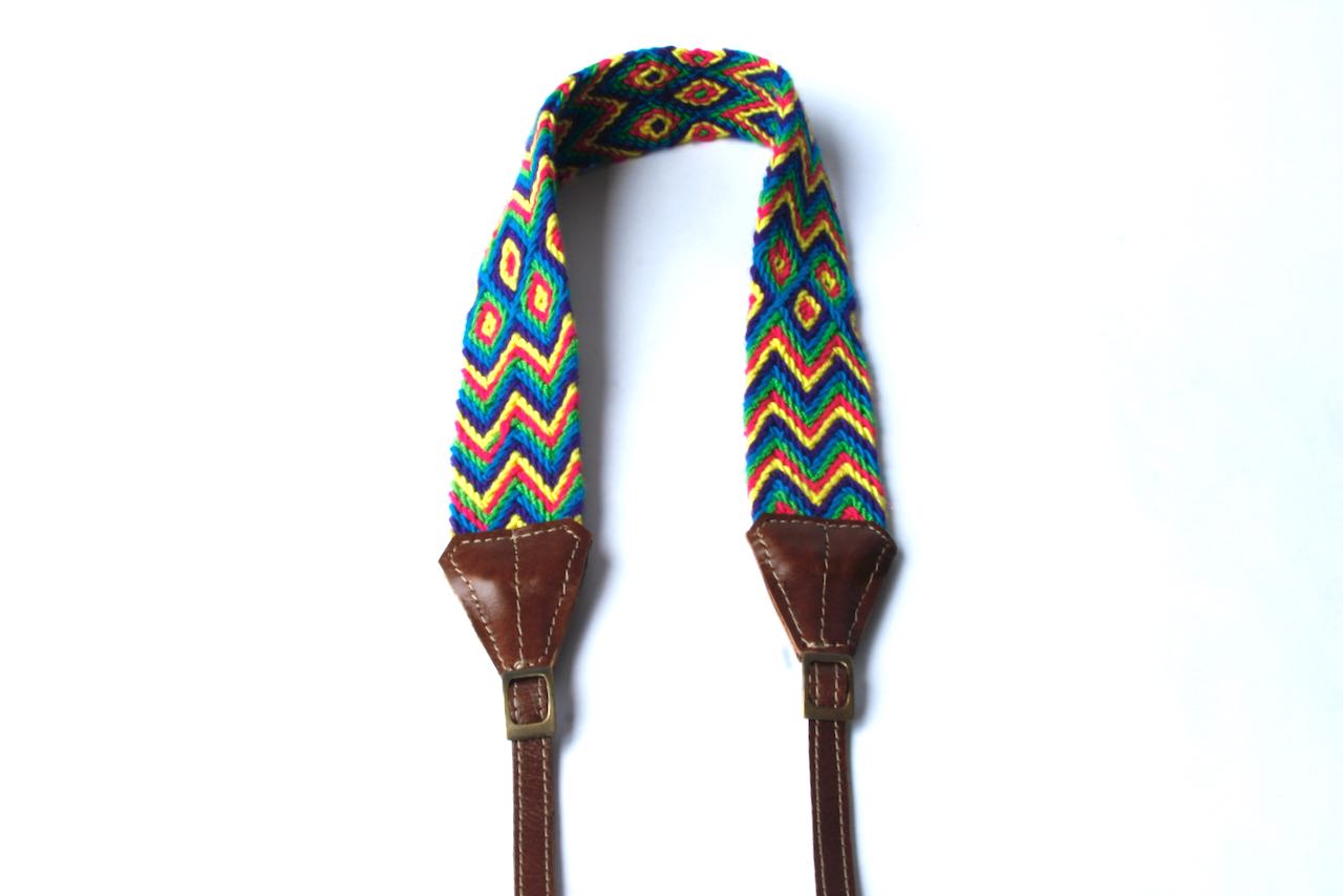 Guajiro Tribal + Leather Handmade Camera Strap