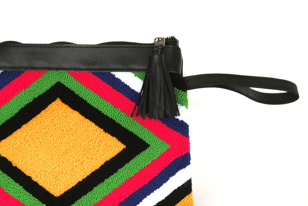 Tesoro Handmade Tribal + Leather Clutch