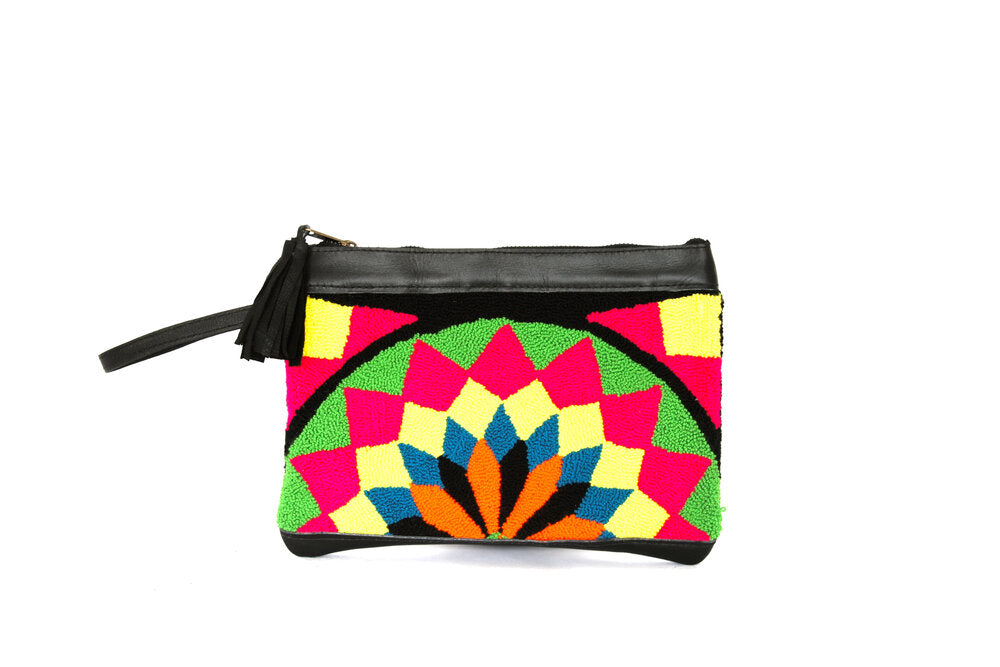 Majala Handmade Tribal + Leather Clutch